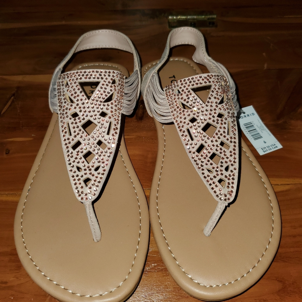 Rose gold sandals